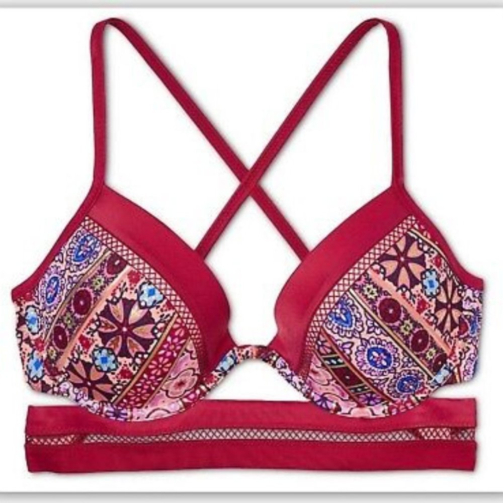 Shade & Shore Boho Banded Pushup Bikini Top - Picture 3 of 7
